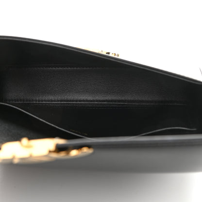 Celine Shiny Calfskin Triomphe Shoulder Bag Black 5 of 9