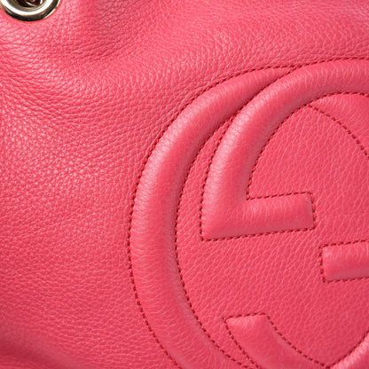 Gucci Pebbled Calfskin Medium Soho Chain Shoulder Bag Pink 21 of 23