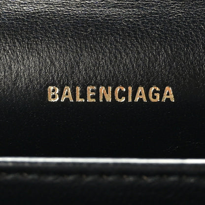 Balenciaga Patent Calfskin Lizard Embossed Sharp Crossbody Clutch White 7 of 9