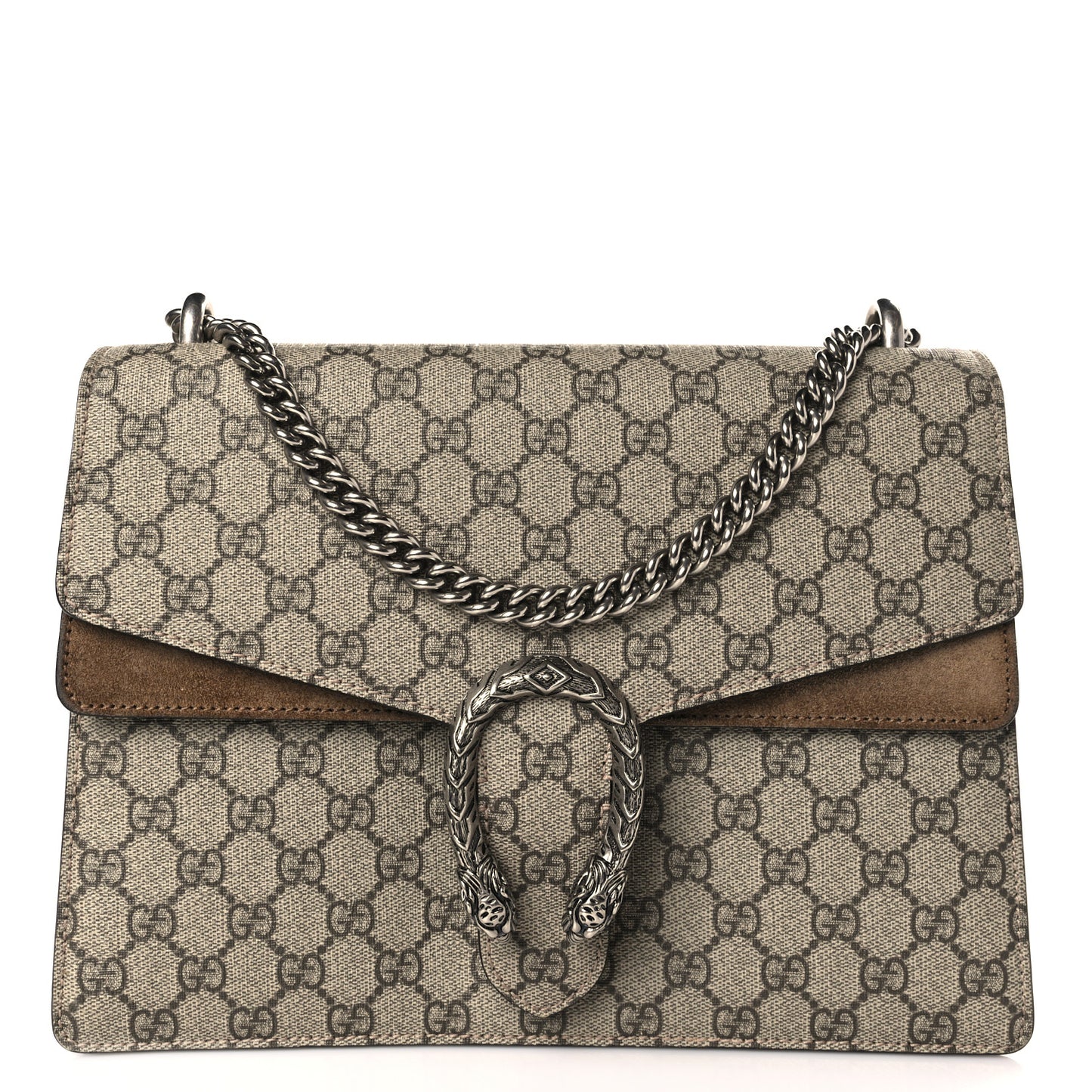 GG Supreme Monogram Medium Dionysus Shoulder Bag Taupe