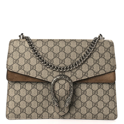 Gucci GG Supreme Monogram Medium Dionysus Shoulder Bag Taupe 1 of 9