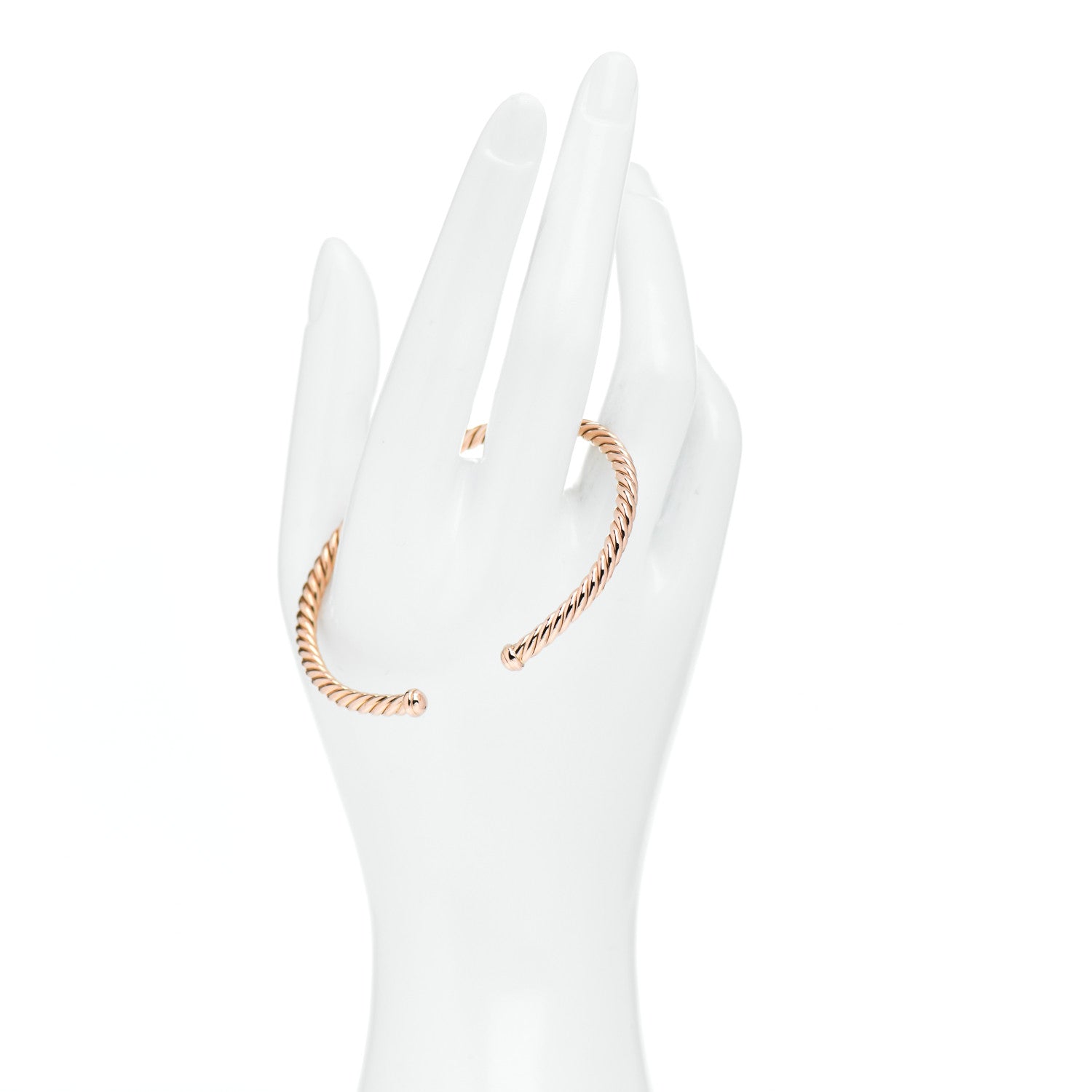 David Yurman 18K Rose Gold 4mm Cablespira Bracelet 2 of 4