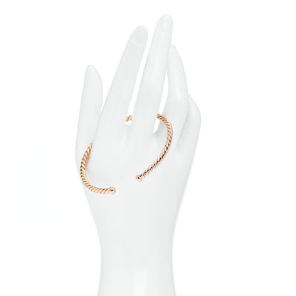 David Yurman 18K Rose Gold 4mm Cablespira Bracelet 2 of 4
