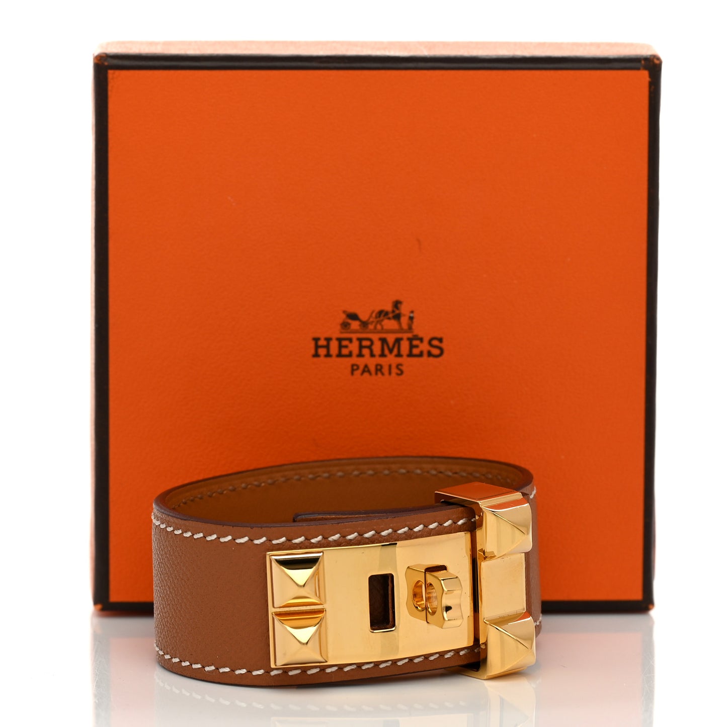 Madame Calfskin Collier de Chien CDC 24 Bracelet T2 Gold