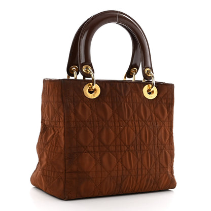 Christian Dior Nylon Cannage Medium Lady Dior Brown 3 of 12