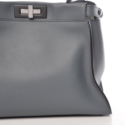 Fendi Vitello Seta Shiny Nappa Medium Peekaboo Iconic Satchel Alga Rosa Doll 14 of 16