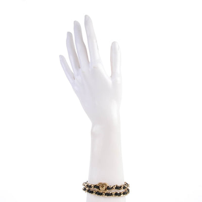 Chanel Lambskin CC Turnlock Chain Bracelet Black Gold 2 of 5