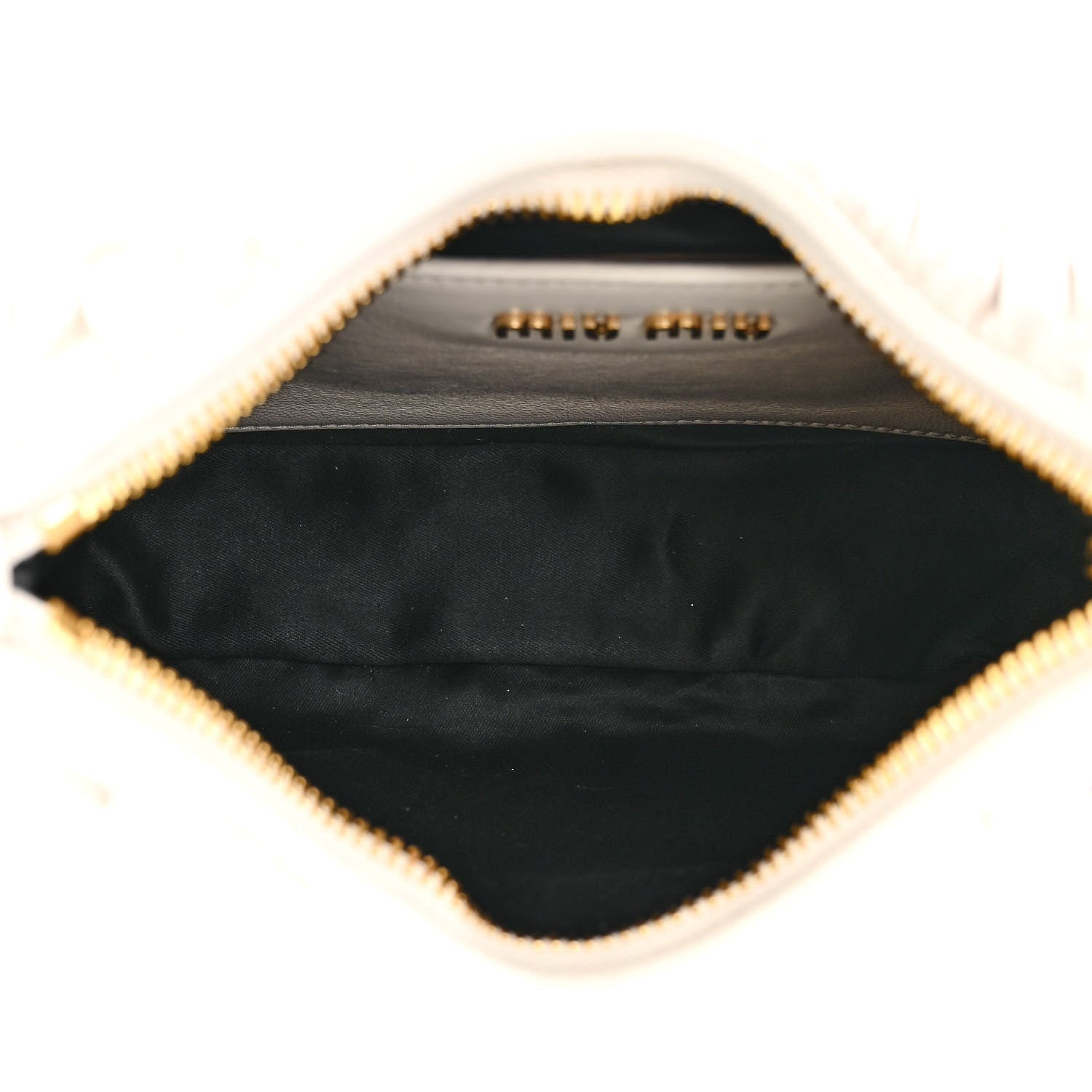 Miu Miu Nappa Matelasse Shoulder Bag White 5 of 10