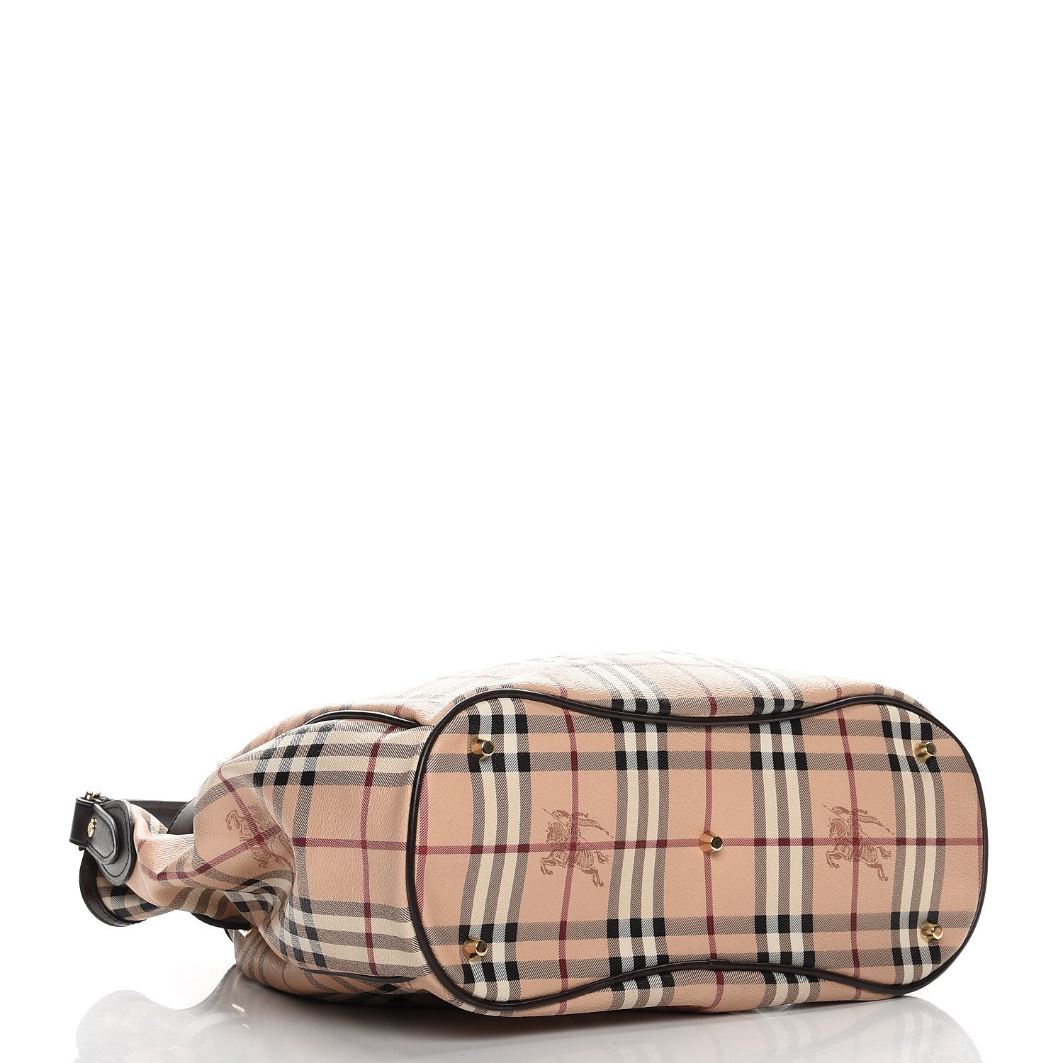Burberry Haymarket Check Medium Walden Belted Hobo Chocolate 4 of 8