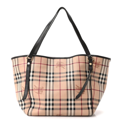 Burberry Haymarket Check Small Canterbury Tote Chocolate 1 of 15