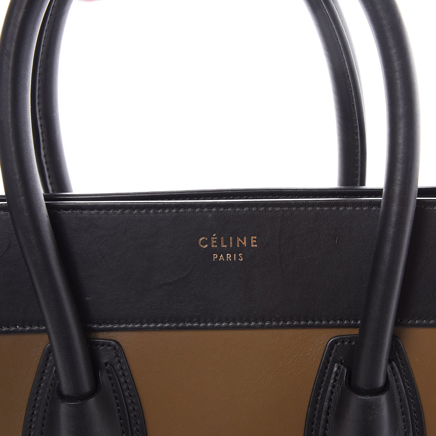 Celine Satin Calfskin Mini Tri-Color Luggage Dark Grey 8 of 11