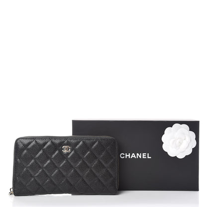 Chanel Caviar Quilted Large Zip Around Organizer Wallet Black 11 of 11