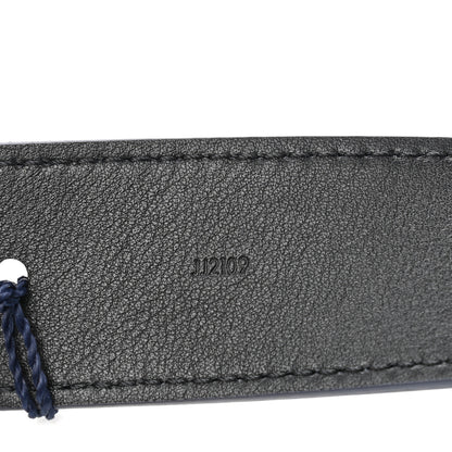 Louis Vuitton Calfskin 35mm Pont Neuf Belt 100 40 Blue Marine 6 of 7