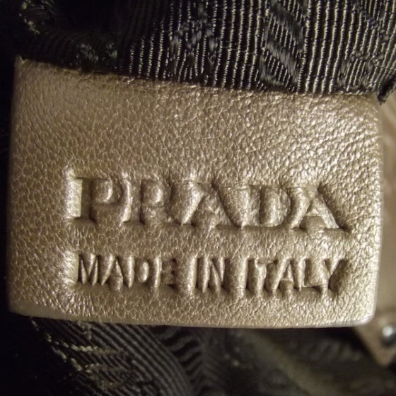 Prada Nappa Ruffle Resin Chainlink Bag Gold 11 of 12