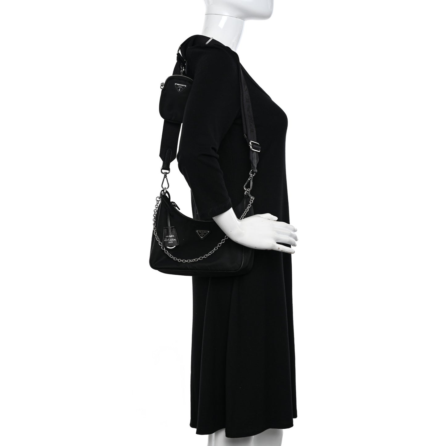 Nylon Re-Edition 2005 Shoulder Bag Black