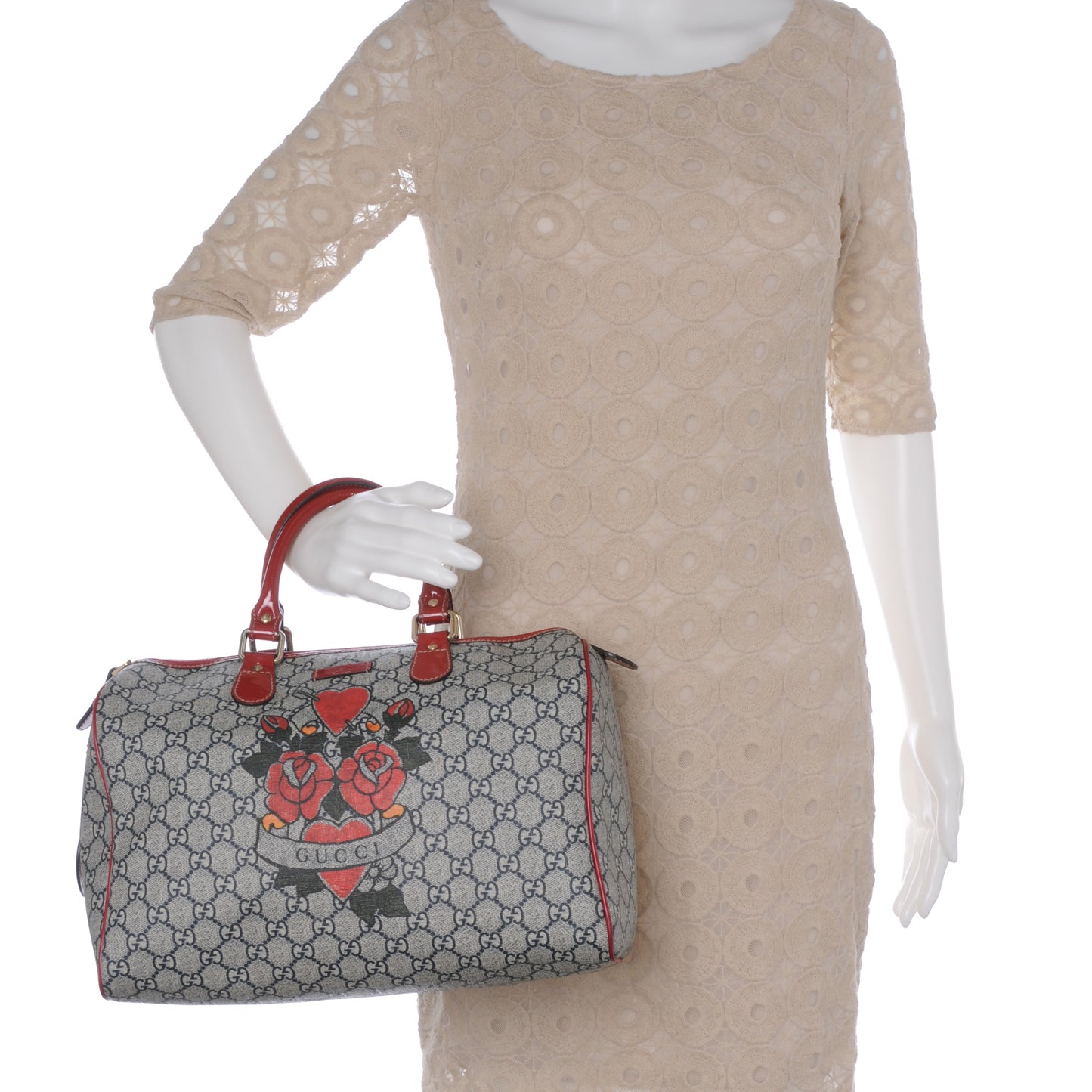 GG Plus Monogram Tattoo Heart Medium Joy Boston Red