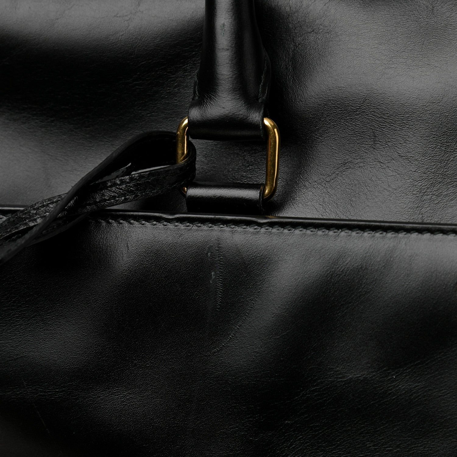 Saint Laurent Calfskin Small Classic Duffle Briefcase Black 12 of 13