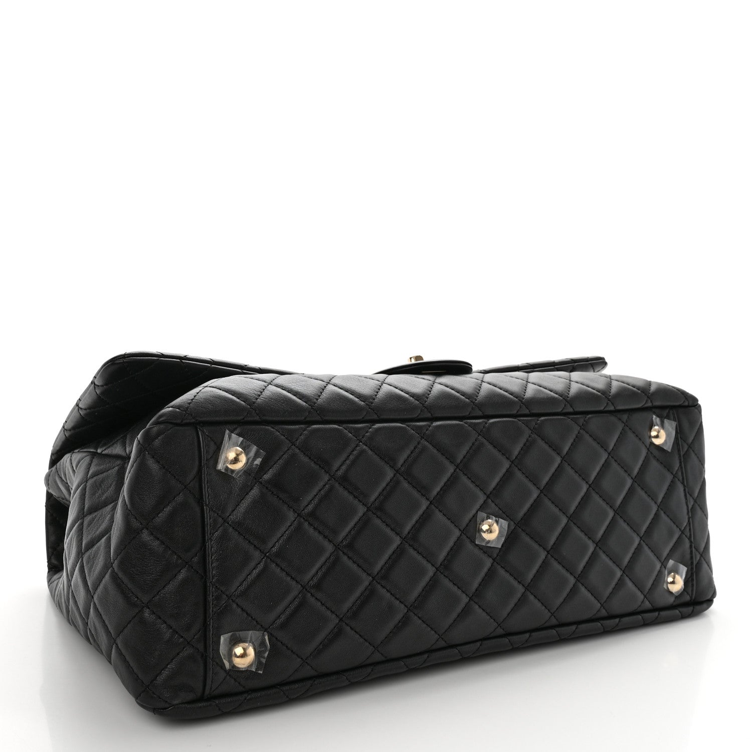 Chanel Calfskin Quilted XXL Travel Flap Bag Black 4 of 10