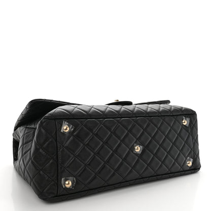 Chanel Calfskin Quilted XXL Travel Flap Bag Black 4 of 10