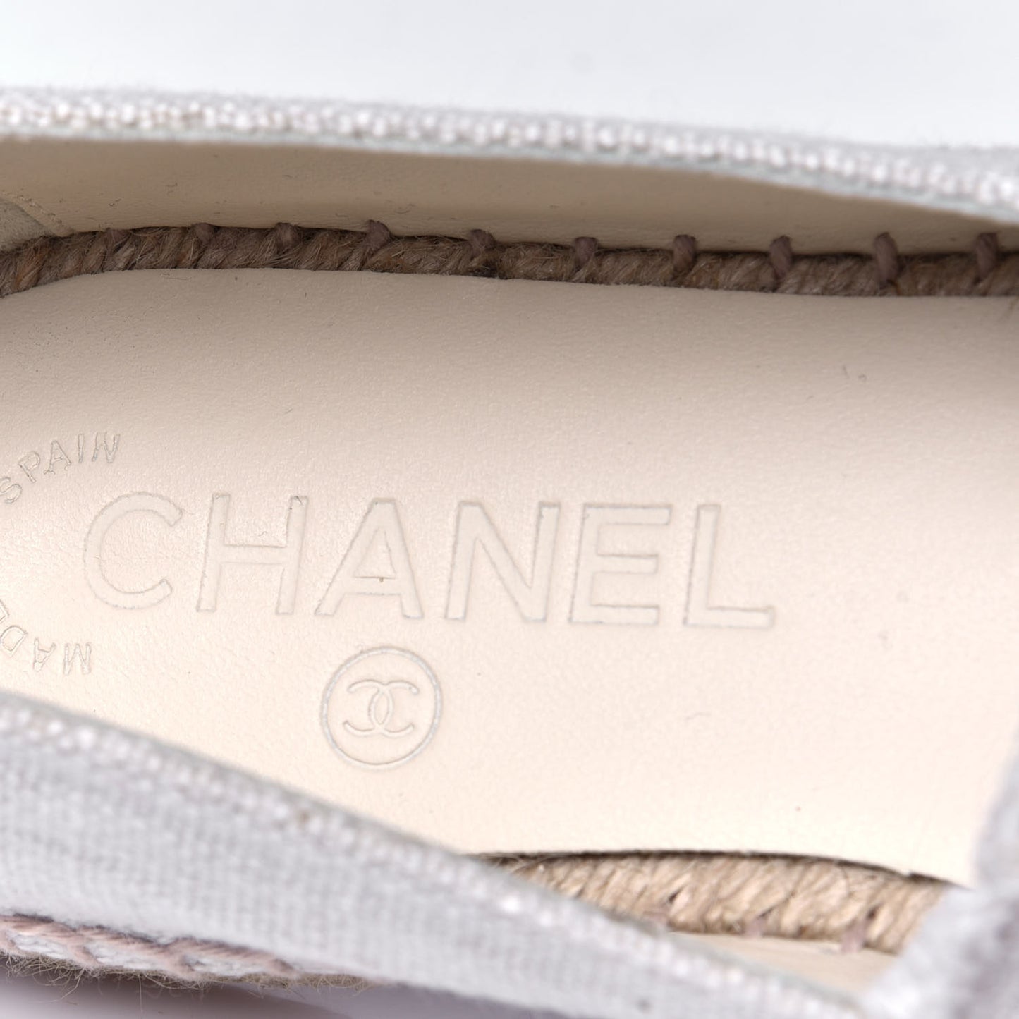 Linen CC Espadrilles 36 Beige Black