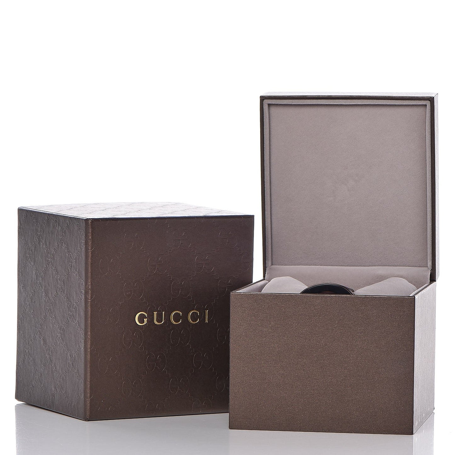 Stainless Steel Rubber 45mm Digital I-Gucci Watch Brown