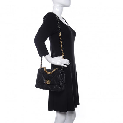 Chanel Goatskin Quilted Medium Chanel 19 Flap Black 2 of 11