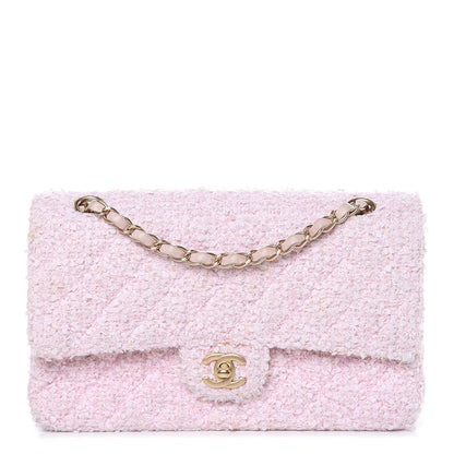 Chanel Tweed Medium Double Flap Pink 1 of 20