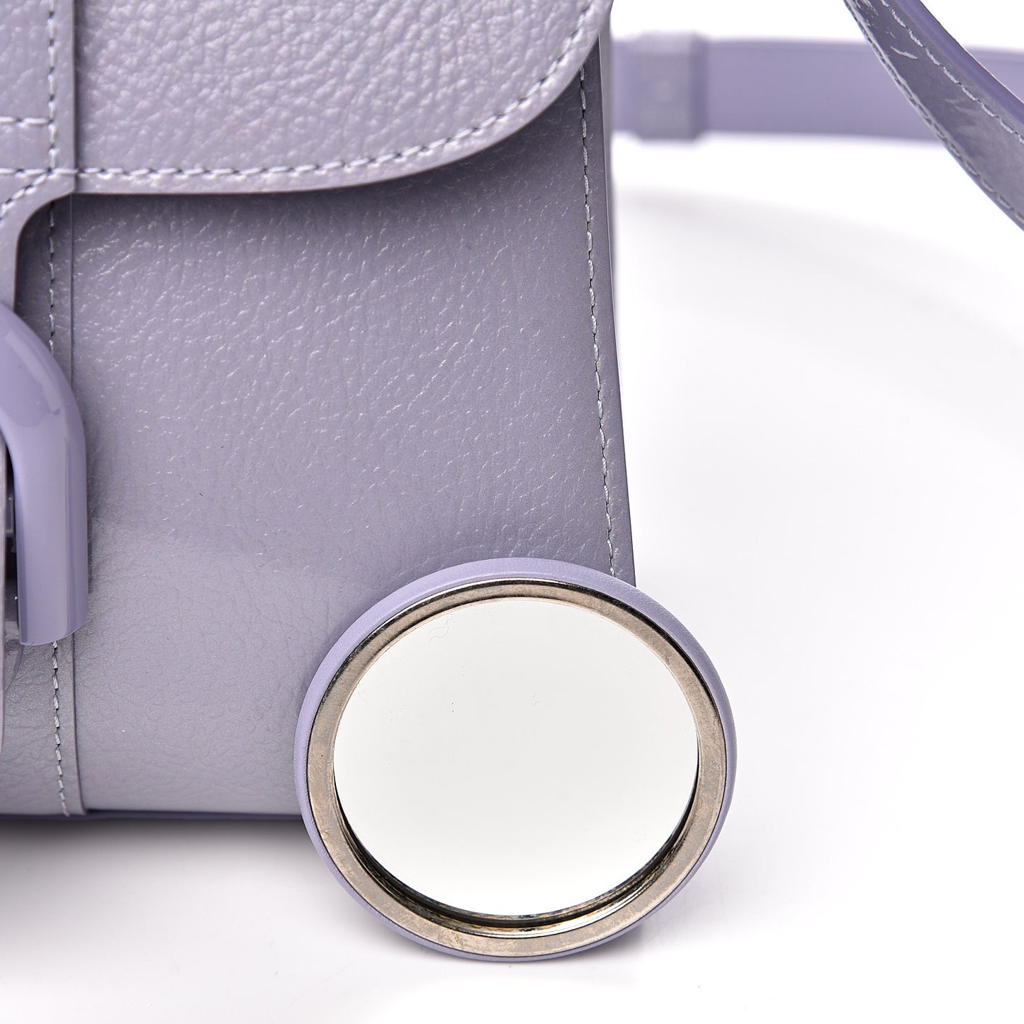 Patent Grained Calfskin Mini Brillant Satchel Light Purple