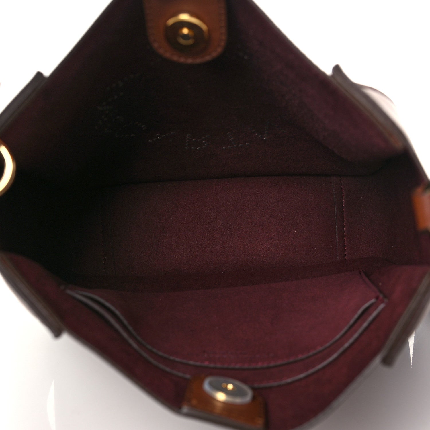 Stella McCartney Eco Alter Nappa Perforated Logo Mini Crossbody Cinnamon 5 of 10