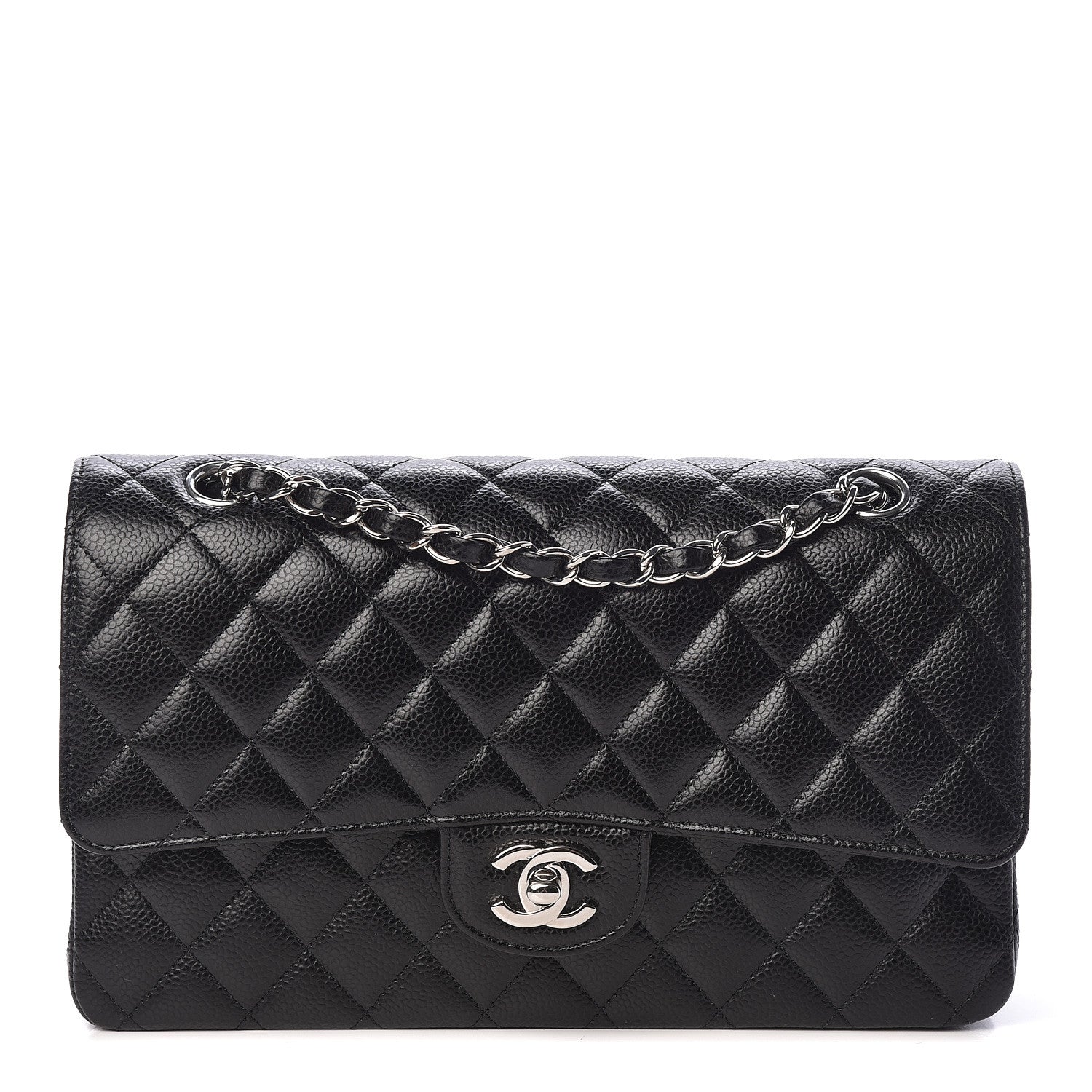 Chanel Caviar Quilted Medium Double Flap Black 1 of 11