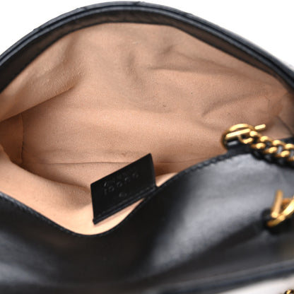 Gucci Calfskin Matelasse Super Mini GG Marmont Shoulder Bag Black 5 of 10