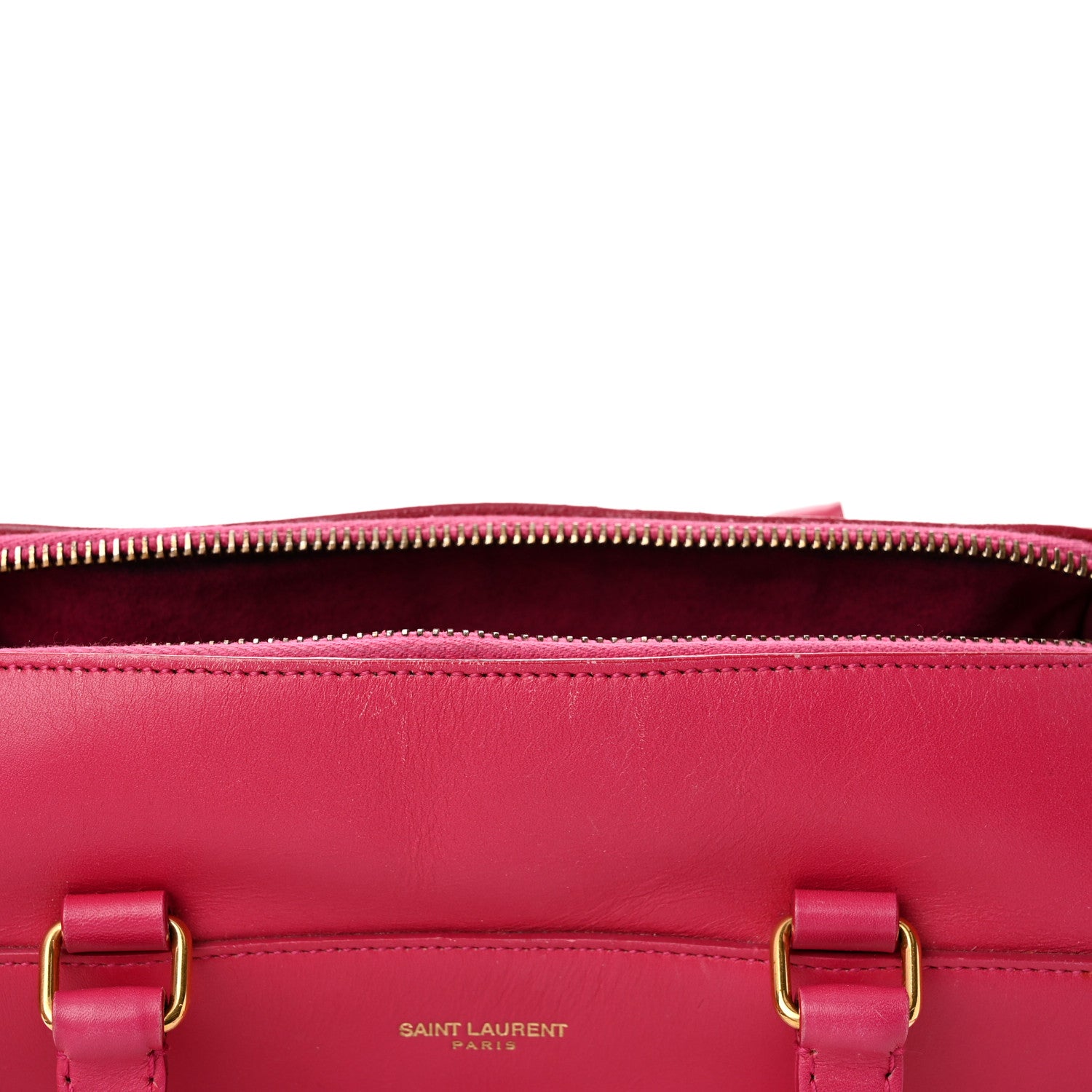 Saint Laurent Calfskin Classic Baby Duffle Fuchsia 12 of 13