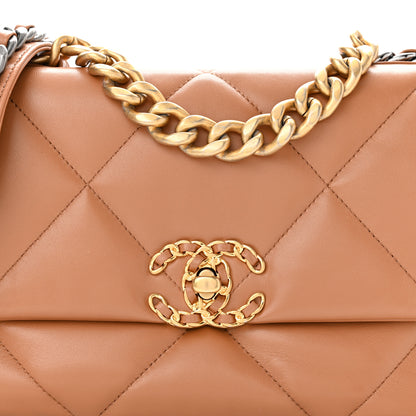 Chanel Lambskin Quilted Medium Chanel 19 Flap Brown 8 of 11