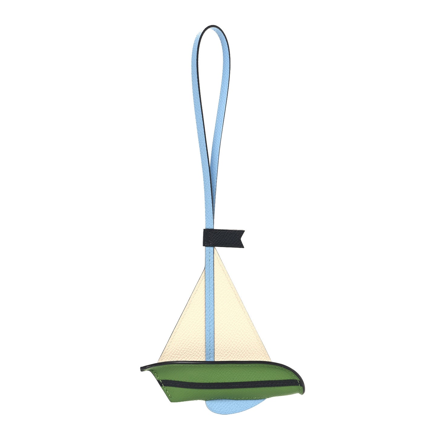 Epsom Sail Boat Bag Charm Nata Celeste Vert Yucca