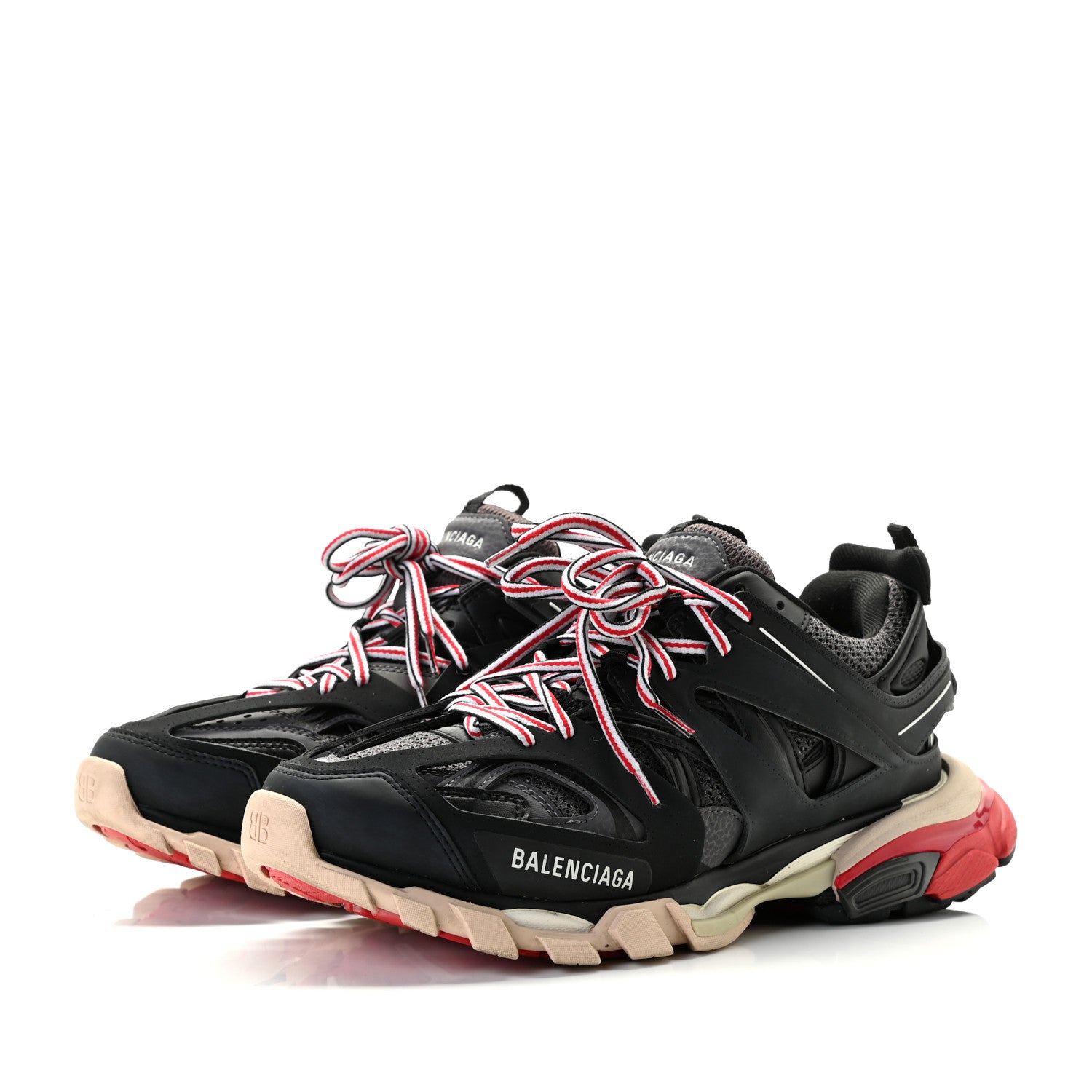 Balenciaga Mesh Nylon Mens Track Sneakers 41 Black Gris 2 of 9