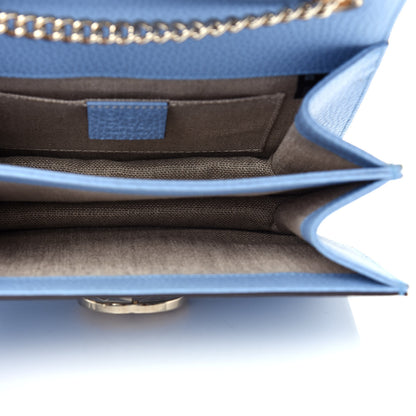 Gucci Dollar Calfskin Small Interlocking G Shoulder Bag Mineral Blue 5 of 11