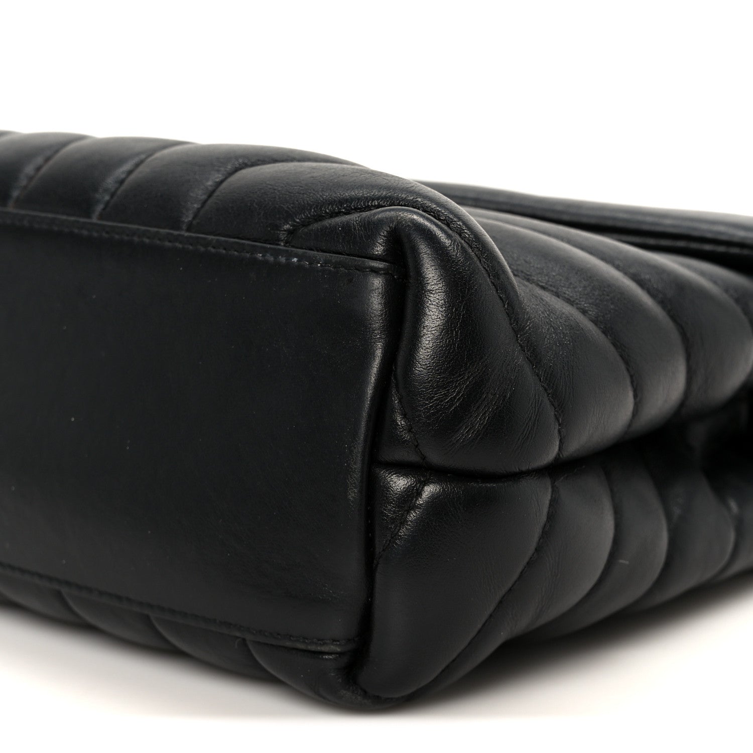 Saint Laurent Calfskin Y Quilted Monogram Monochrome Small Loulou Chain Satchel Black 11 of 14