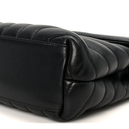 Saint Laurent Calfskin Y Quilted Monogram Monochrome Small Loulou Chain Satchel Black 11 of 14