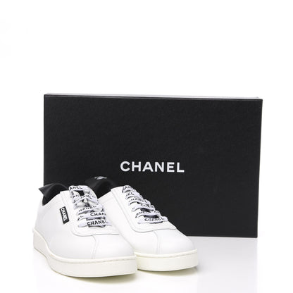 Chanel Calfskin CC Womens Sneakers 38.5 White 10 of 10
