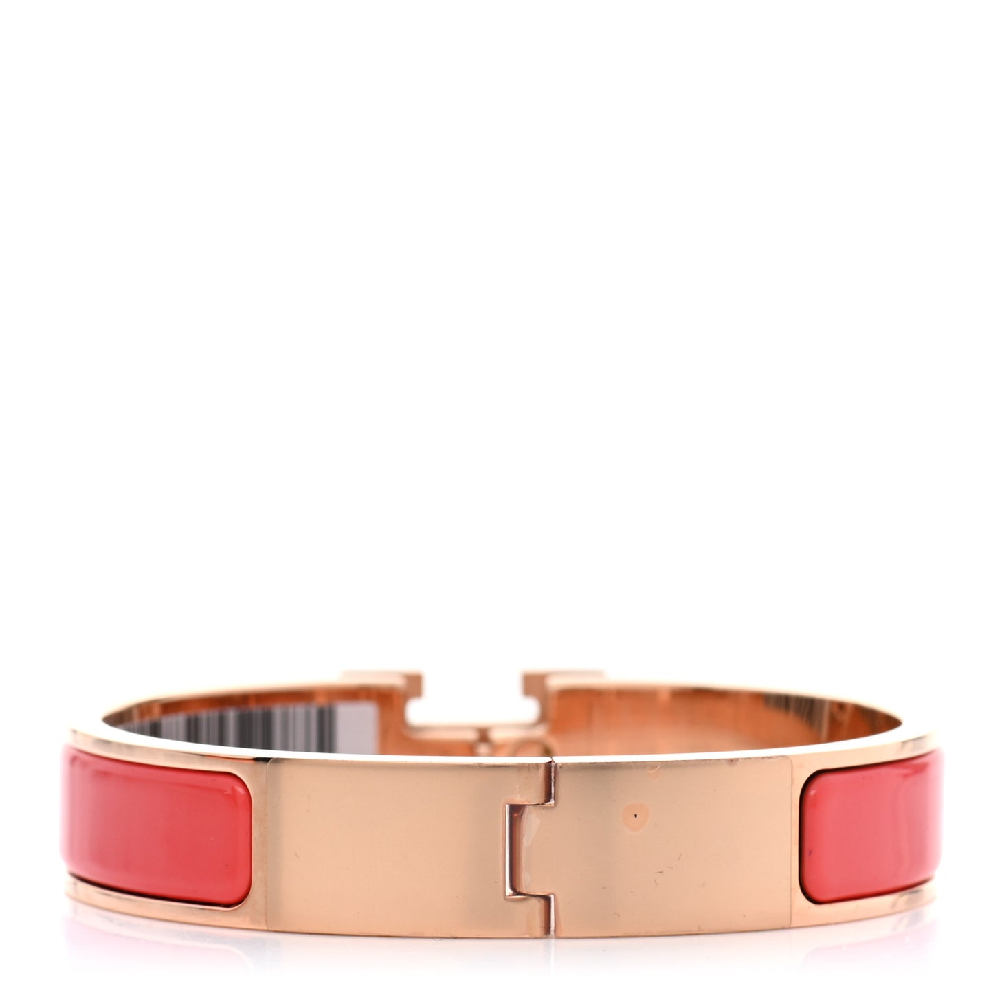 Enamel Narrow Clic Clac H Bracelet PM Rouge Corail