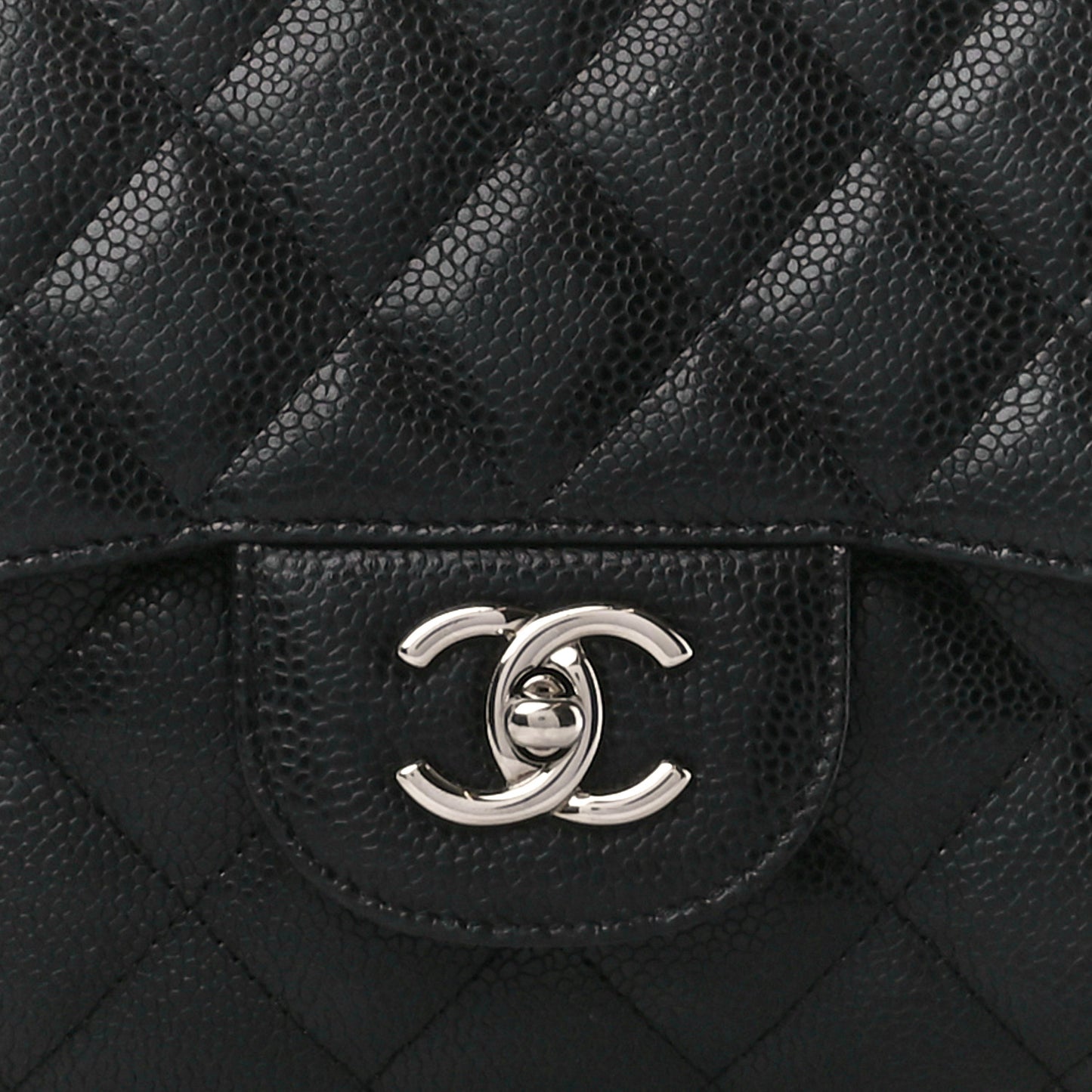 Caviar Quilted Jumbo Single Flap Black
