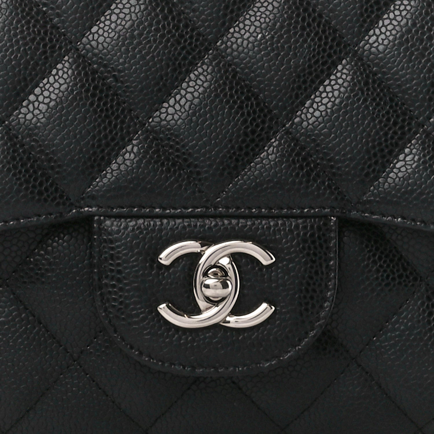 Chanel Caviar Quilted Jumbo Single Flap Black 8 of 12