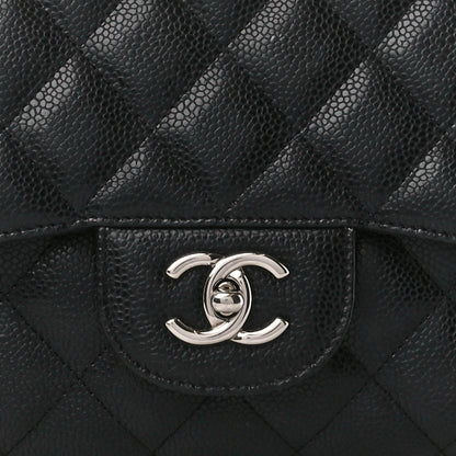 Chanel Caviar Quilted Jumbo Single Flap Black 8 of 12