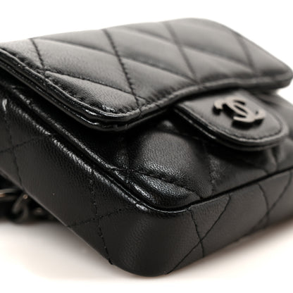 Chanel Lambskin Quilted Mini Chain Belt Bag So Black 9 of 11