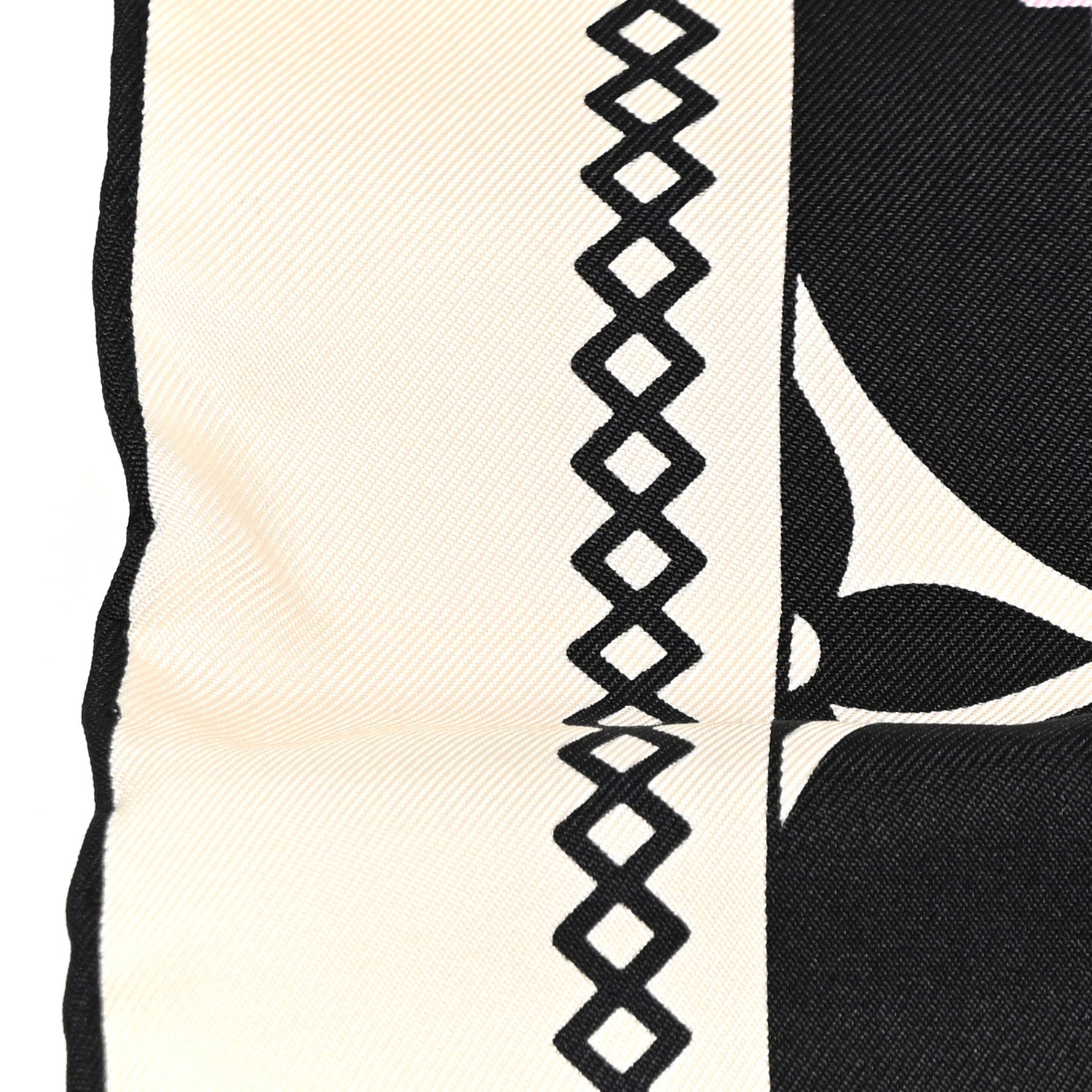 Louis Vuitton Silk Monogram Croisillon Scarf Black 4 of 10