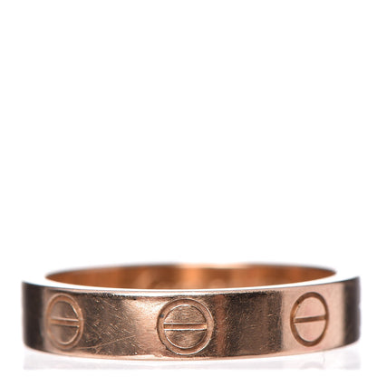 Cartier 18K Pink Gold 3.5mm LOVE Wedding Band Ring 49 4.75 1 of 6