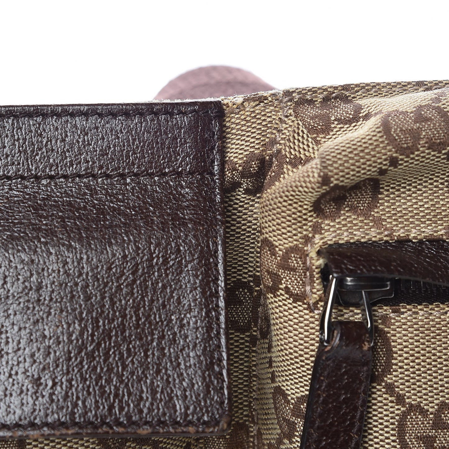 GG Monogram Double Pocket Belt Bag Dark Brown