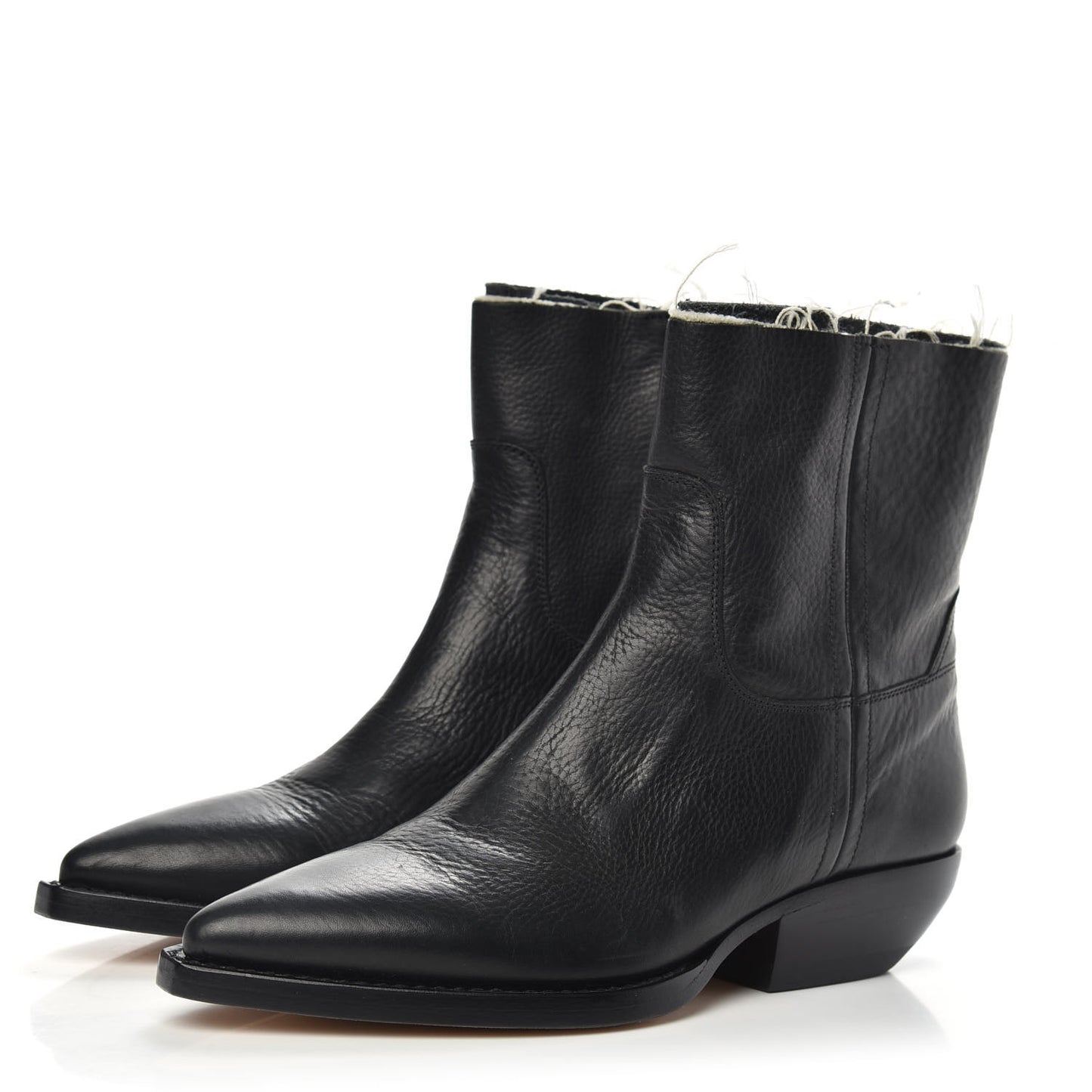 Calfskin Theo Ankle Boots 35 Black