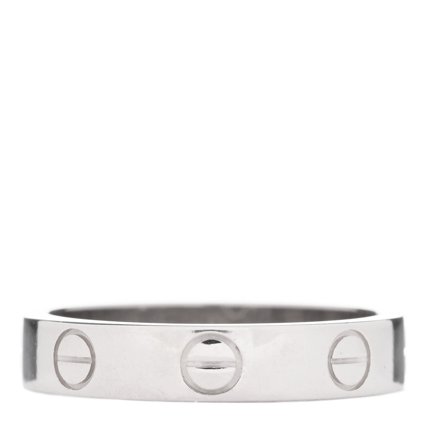 Cartier 18K White Gold 3.5mm LOVE Wedding Band Ring 49 4.75 3 of 4
