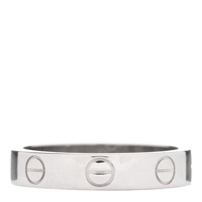 Cartier 18K White Gold 3.5mm LOVE Wedding Band Ring 49 4.75 3 of 4